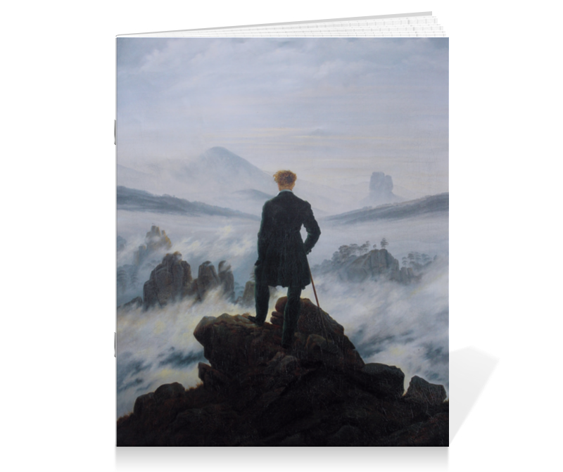Printio Тетрадь на скрепке Странник над морем тумана дзери федерико фридрих путник над морем тумана