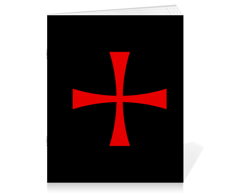 Printio Тетрадь на скрепке Крест красный
