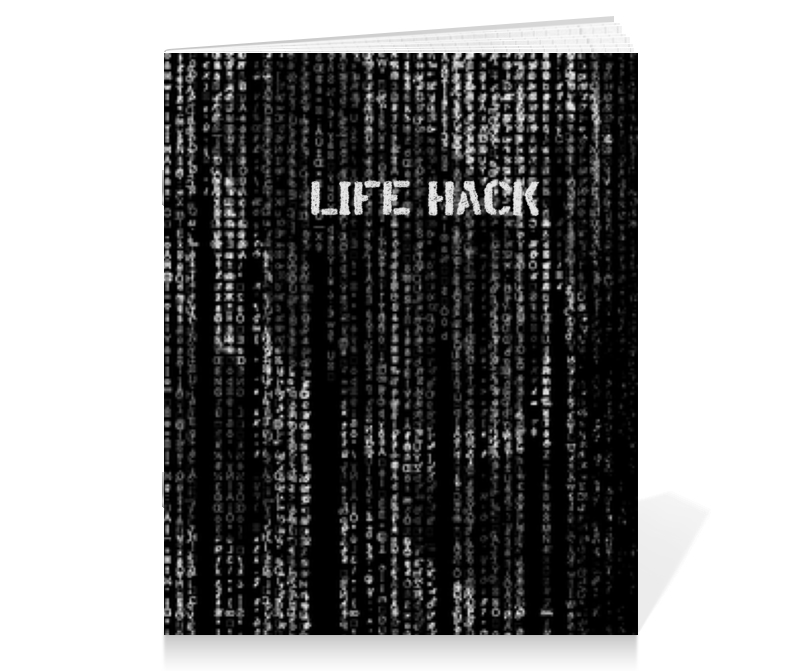 Printio Тетрадь на скрепке Череп life hack printio обложка для паспорта череп life hack