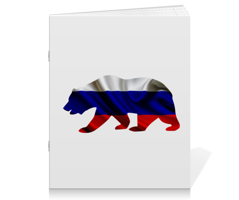 Printio Тетрадь на скрепке Русский медведь цена и фото