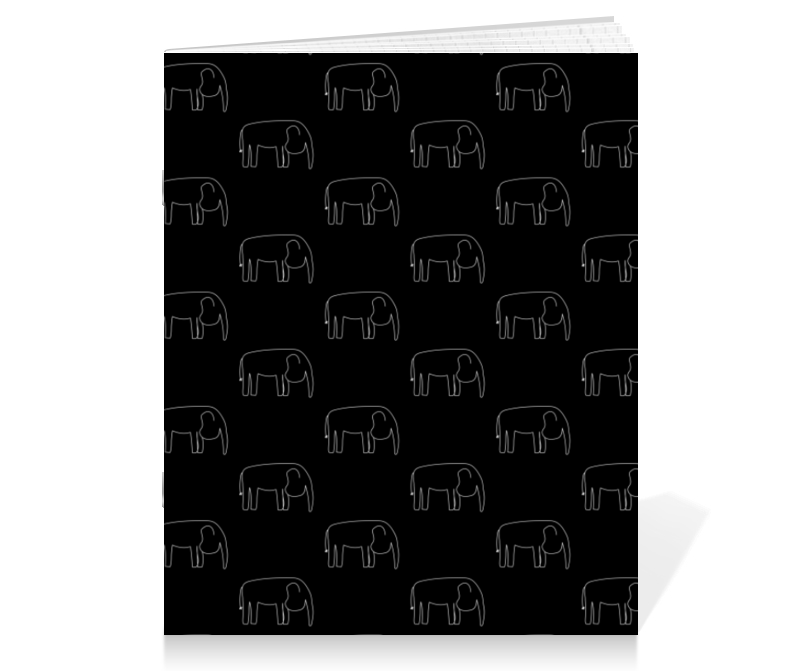 Printio Тетрадь на скрепке Белый слон printio тетрадь на скрепке черный слон