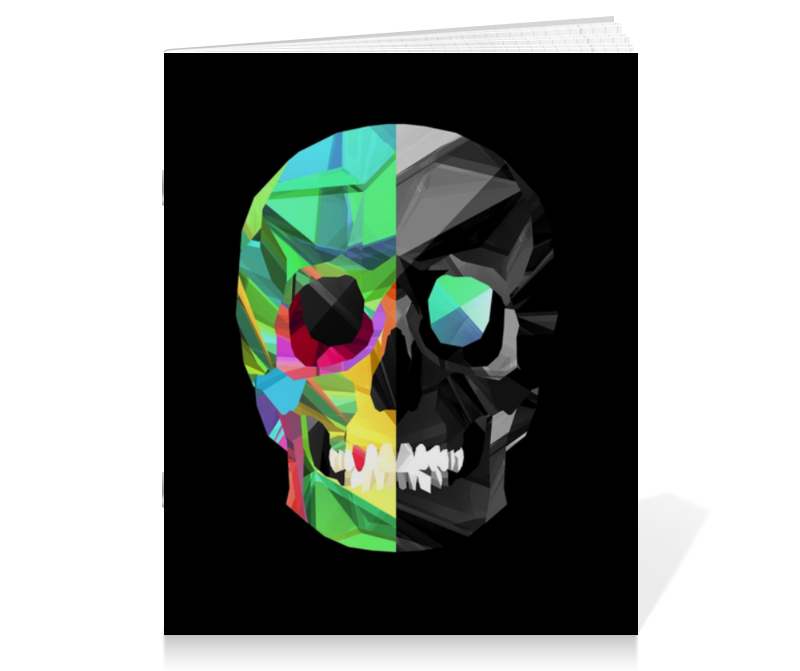 Printio Тетрадь на скрепке Digital skull