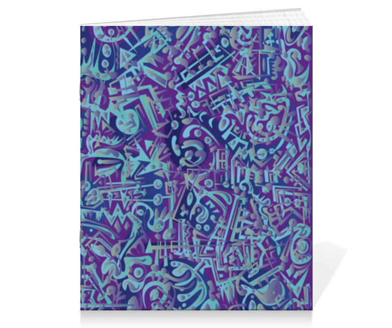 Printio Тетрадь на скрепке Голубое в фиолетовом printio блокнот на пружине а4 голубое в фиолетовом