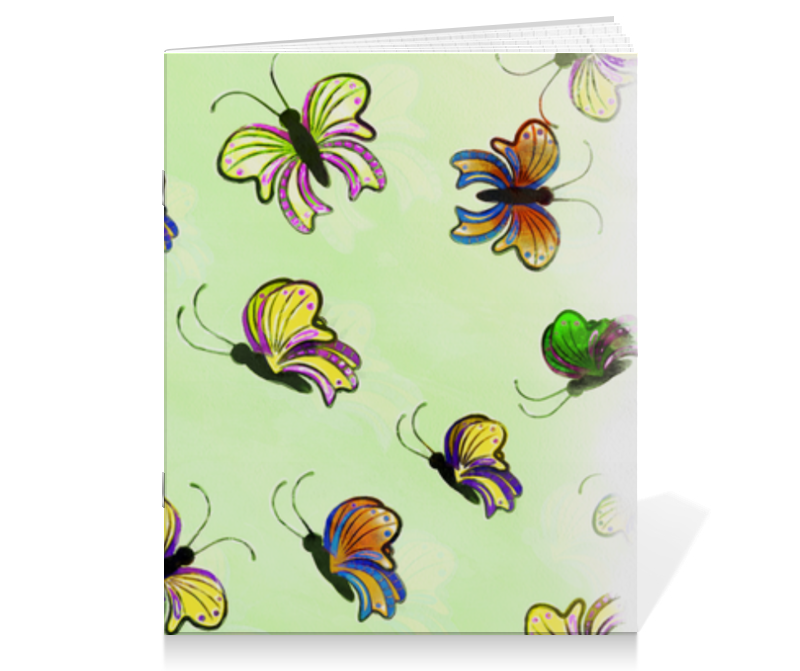 Printio Тетрадь на скрепке Бабочки printio тетрадь на скрепке фиолетовые бабочки