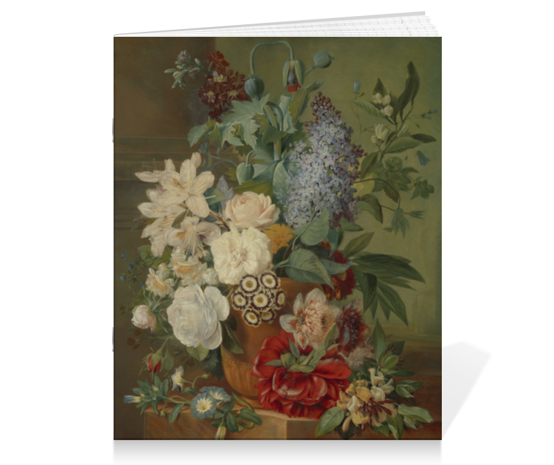 Printio Тетрадь на скрепке Цветы в терракотовой вазе пазл castorland flowers in a vase b 52868 500 дет