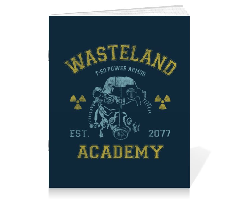 Printio Тетрадь на скрепке Fallout. wasteland academy