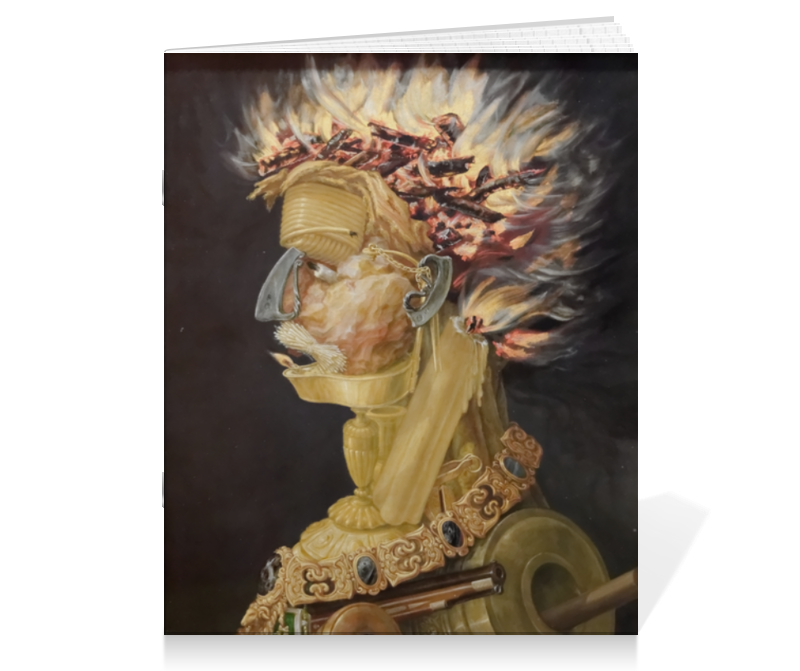 Printio Тетрадь на скрепке Огонь (картина джузеппе арчимбольдо) арчимбольдо шедевры