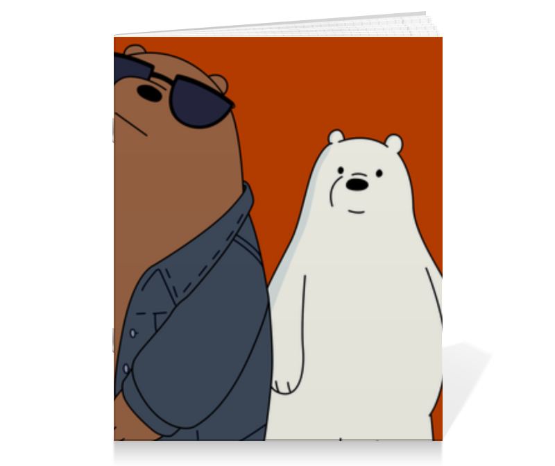 Printio Тетрадь на скрепке We bare bears сумка японский медведь под зонтиком we bare bears желтый