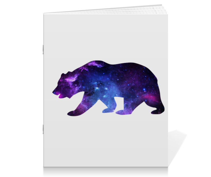 Printio Тетрадь на скрепке Space animals (двухсторонняя печать) printio тетрадь на скрепке бурый медведь