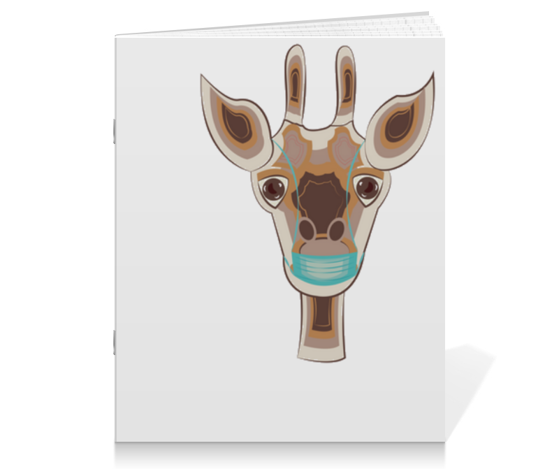 Printio Тетрадь на скрепке Жираф в маске printio тетрадь на скрепке жираф в маске