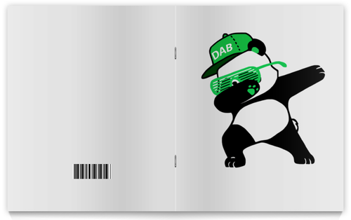 Заказать тетрадь в Москве. Тетрадь на скрепке Dab Panda  от DESIGNER   - готовые дизайны и нанесение принтов.