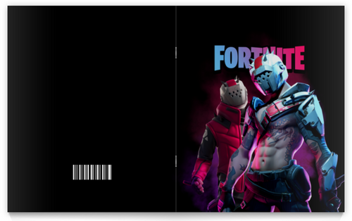 Заказать тетрадь в Москве. Тетрадь на скрепке FORTNITE от geekbox - готовые дизайны и нанесение принтов.