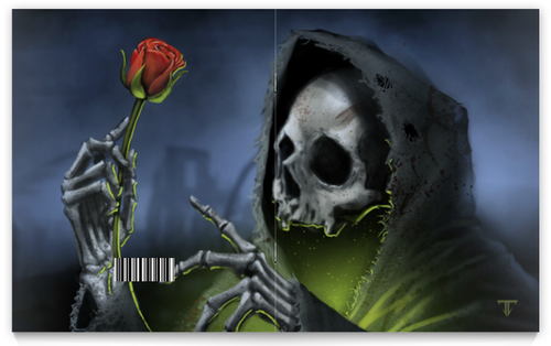 Заказать тетрадь в Москве. Тетрадь на скрепке Смерть с розой от Илья - готовые дизайны и нанесение принтов.