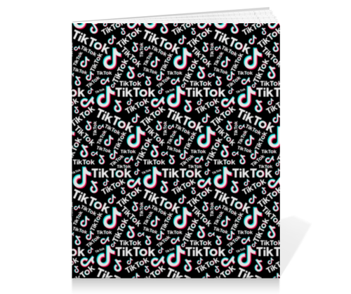 Заказать тетрадь в Москве. Тетрадь на скрепке TikTok  от DESIGNER   - готовые дизайны и нанесение принтов.