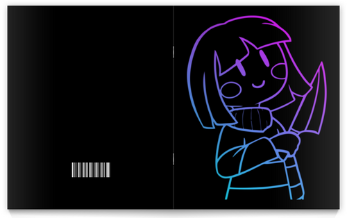 Заказать тетрадь в Москве. Тетрадь на скрепке Undertale от weeert - готовые дизайны и нанесение принтов.