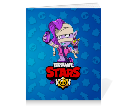 Заказать тетрадь в Москве. Тетрадь на скрепке BRAWL STARS EMZ от geekbox - готовые дизайны и нанесение принтов.