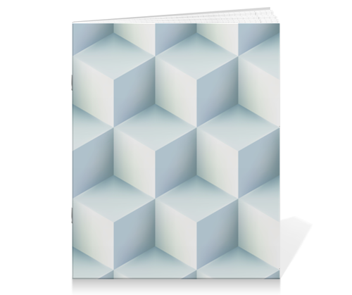 Заказать тетрадь в Москве. Тетрадь на скрепке Кубическая иллюзия от BeliySlon - готовые дизайны и нанесение принтов.