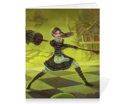 Заказать тетрадь в Москве. Тетрадь на скрепке Alice.Madness Returns - Стимпанк от Yaha Hekko - готовые дизайны и нанесение принтов.