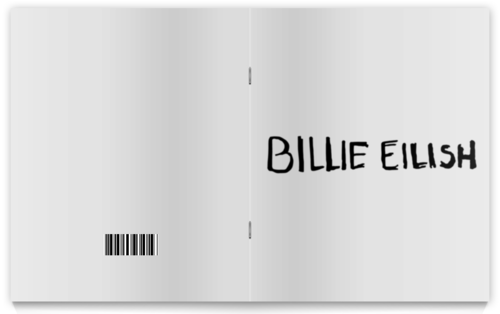 Заказать тетрадь в Москве. Тетрадь на скрепке Billie Eilish от DESIGNER   - готовые дизайны и нанесение принтов.