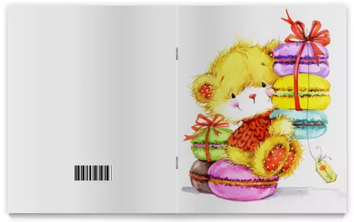Заказать тетрадь в Москве. Тетрадь на скрепке Плюшевый мишка от Екатерина Климова - готовые дизайны и нанесение принтов.
