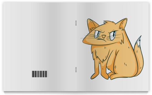 Заказать тетрадь в Москве. Тетрадь на скрепке Grumpy Cat от Павел Павел - готовые дизайны и нанесение принтов.
