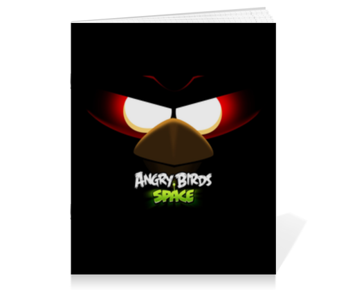 Заказать тетрадь в Москве. Тетрадь на скрепке Space (Angry Birds) от Аня Лукьянова - готовые дизайны и нанесение принтов.