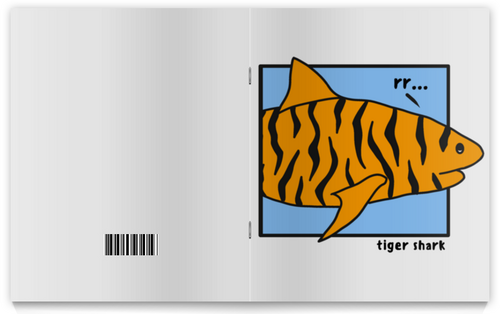 Заказать тетрадь в Москве. Тетрадь на скрепке Тигровая акула от chistopopitersky - готовые дизайны и нанесение принтов.