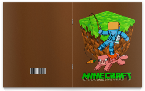 Заказать тетрадь в Москве. Тетрадь на скрепке Minecraft от T-shirt print  - готовые дизайны и нанесение принтов.