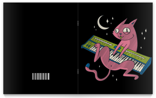 Заказать тетрадь в Москве. Тетрадь на скрепке Synth Cat от Павел Павел - готовые дизайны и нанесение принтов.