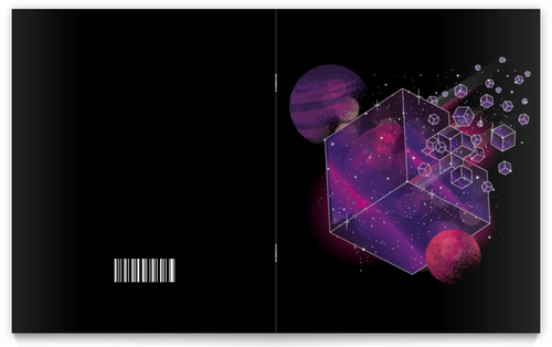 Заказать тетрадь в Москве. Тетрадь на скрепке Galactic Cube от Павел Павел - готовые дизайны и нанесение принтов.