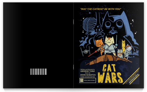Заказать тетрадь в Москве. Тетрадь на скрепке Cat Wars от Павел Павел - готовые дизайны и нанесение принтов.