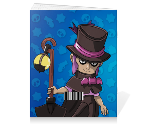 Заказать тетрадь в Москве. Тетрадь на скрепке BRAWL STARS MORTIS от geekbox - готовые дизайны и нанесение принтов.