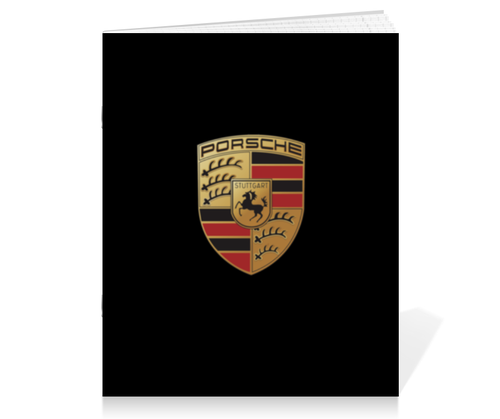 Заказать тетрадь в Москве. Тетрадь на скрепке Porsche от DESIGNER   - готовые дизайны и нанесение принтов.