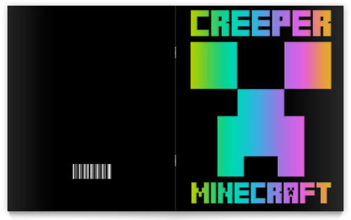 Заказать тетрадь в Москве. Тетрадь на скрепке MINECRAFT CREEPER от weeert - готовые дизайны и нанесение принтов.