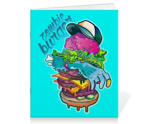 Заказать тетрадь в Москве. Тетрадь на скрепке Zombie Burger от Jimmy Flash - готовые дизайны и нанесение принтов.