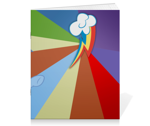 Заказать тетрадь в Москве. Тетрадь на скрепке Rainbow Dash Color Line от shadow_dash - готовые дизайны и нанесение принтов.