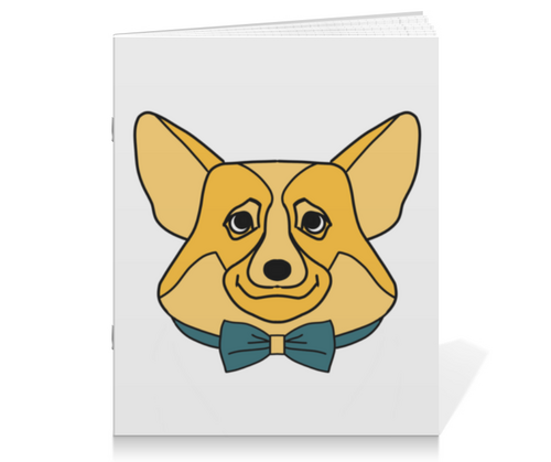 Заказать тетрадь в Москве. Тетрадь на скрепке Корги Corgi от chistopopitersky - готовые дизайны и нанесение принтов.
