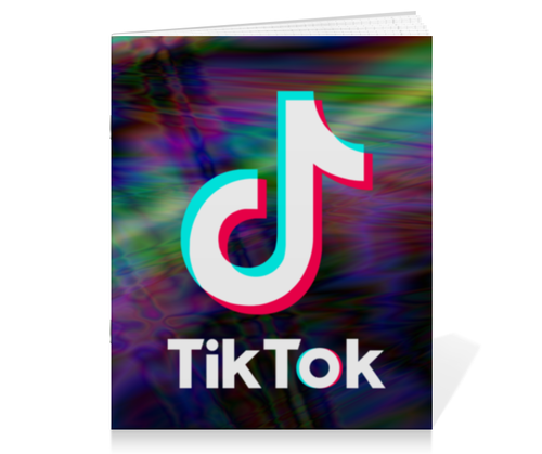 Заказать тетрадь в Москве. Тетрадь на скрепке TikTok  от DESIGNER   - готовые дизайны и нанесение принтов.