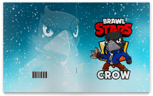 Заказать тетрадь в Москве. Тетрадь на скрепке BRAWL STARS CROW от geekbox - готовые дизайны и нанесение принтов.