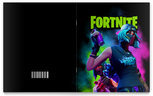 Заказать тетрадь в Москве. Тетрадь на скрепке FORTNITE от geekbox - готовые дизайны и нанесение принтов.
