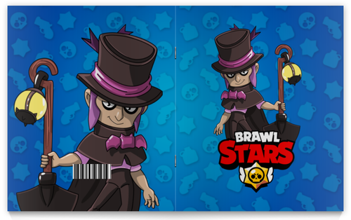 Заказать тетрадь в Москве. Тетрадь на скрепке BRAWL STARS MORTIS от geekbox - готовые дизайны и нанесение принтов.