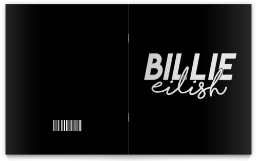 Заказать тетрадь в Москве. Тетрадь на скрепке Billie Eilish от DESIGNER   - готовые дизайны и нанесение принтов.