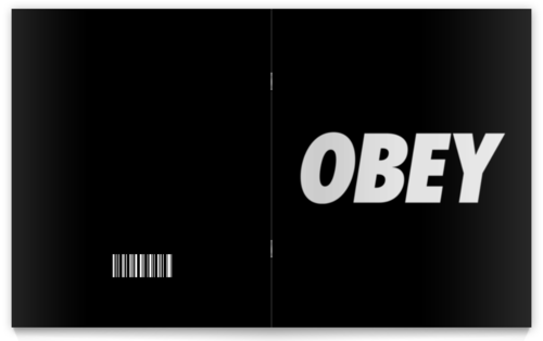 Заказать тетрадь в Москве. Тетрадь на скрепке OBEY  от DESIGNER   - готовые дизайны и нанесение принтов.