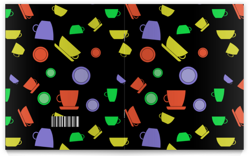 Заказать тетрадь в Москве. Тетрадь на скрепке Чашки от Vadim Koval - готовые дизайны и нанесение принтов.
