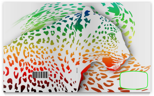 Заказать тетрадь в Москве. Тетрадь на скрепке Радужный леопард от Zorgo-Art  - готовые дизайны и нанесение принтов.