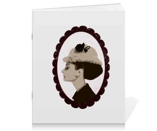 Заказать тетрадь в Москве. Тетрадь на скрепке Audrey Hepburn от avagardner - готовые дизайны и нанесение принтов.