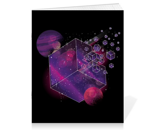 Заказать тетрадь в Москве. Тетрадь на скрепке Galactic Cube от Павел Павел - готовые дизайны и нанесение принтов.