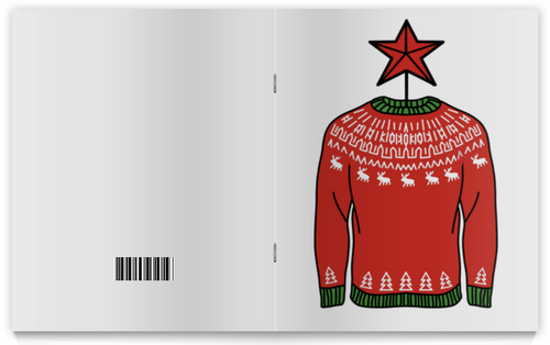 Заказать тетрадь в Москве. Тетрадь на скрепке Новогодний свитер с оленями от chistopopitersky - готовые дизайны и нанесение принтов.
