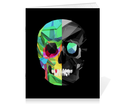 Заказать тетрадь в Москве. Тетрадь на скрепке Digital skull от scoopysmith - готовые дизайны и нанесение принтов.