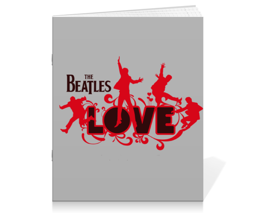 Заказать тетрадь в Москве. Тетрадь на скрепке Beatles от Елена Гришина - готовые дизайны и нанесение принтов.